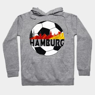 Hamburg Germany Euro 2024 football—Black text Hoodie